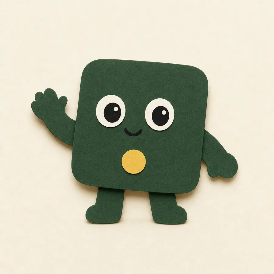 ClipSquare mascot Clippy waving